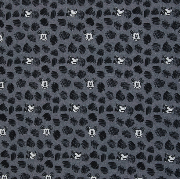 Tricot donkergrijs met Mickey Mouse